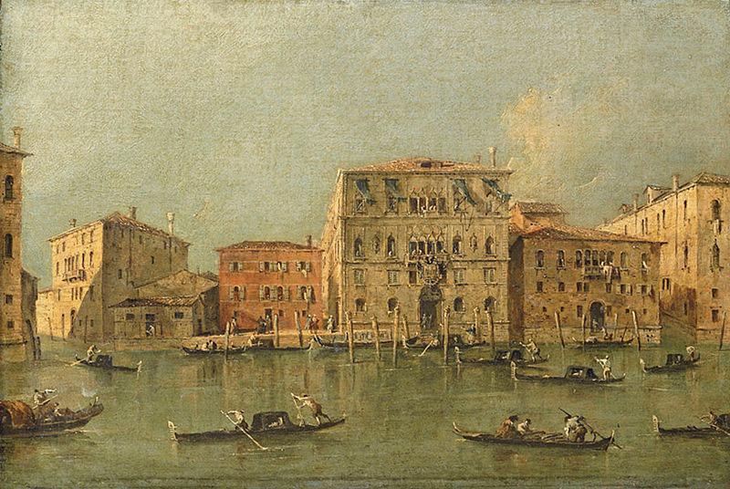 Francesco Guardi View of the Palazzo Loredan dell'Ambasciatore on the Grand Canal, Venice, Sweden oil painting art